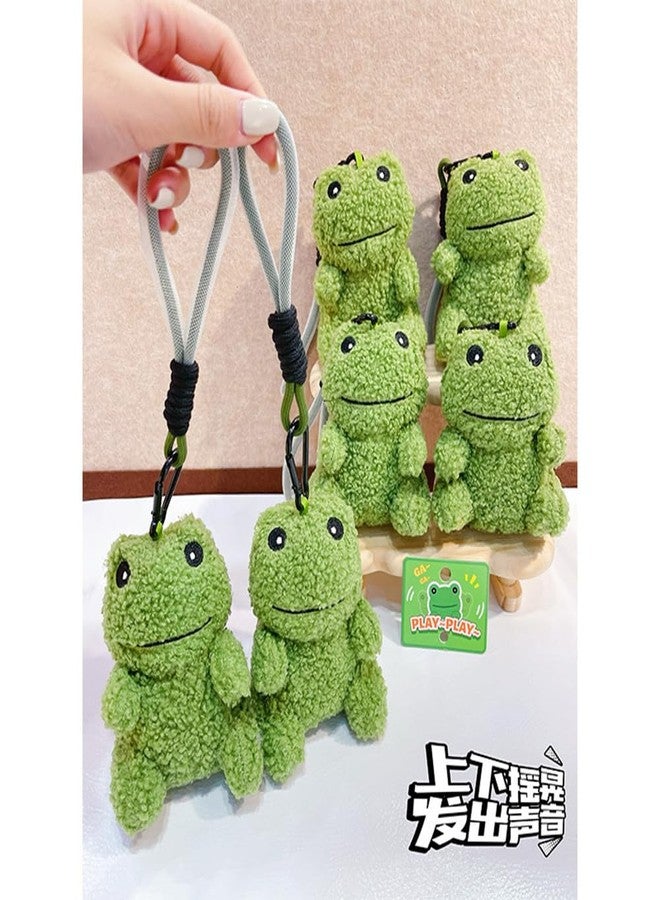 Zitokin Squeaky Frog Bag Charm for Backpacks, 4.6” Inch Stress-Relieving Frog Plush Keychain Wristlet Cute Bag Accessories Gift - Image 5